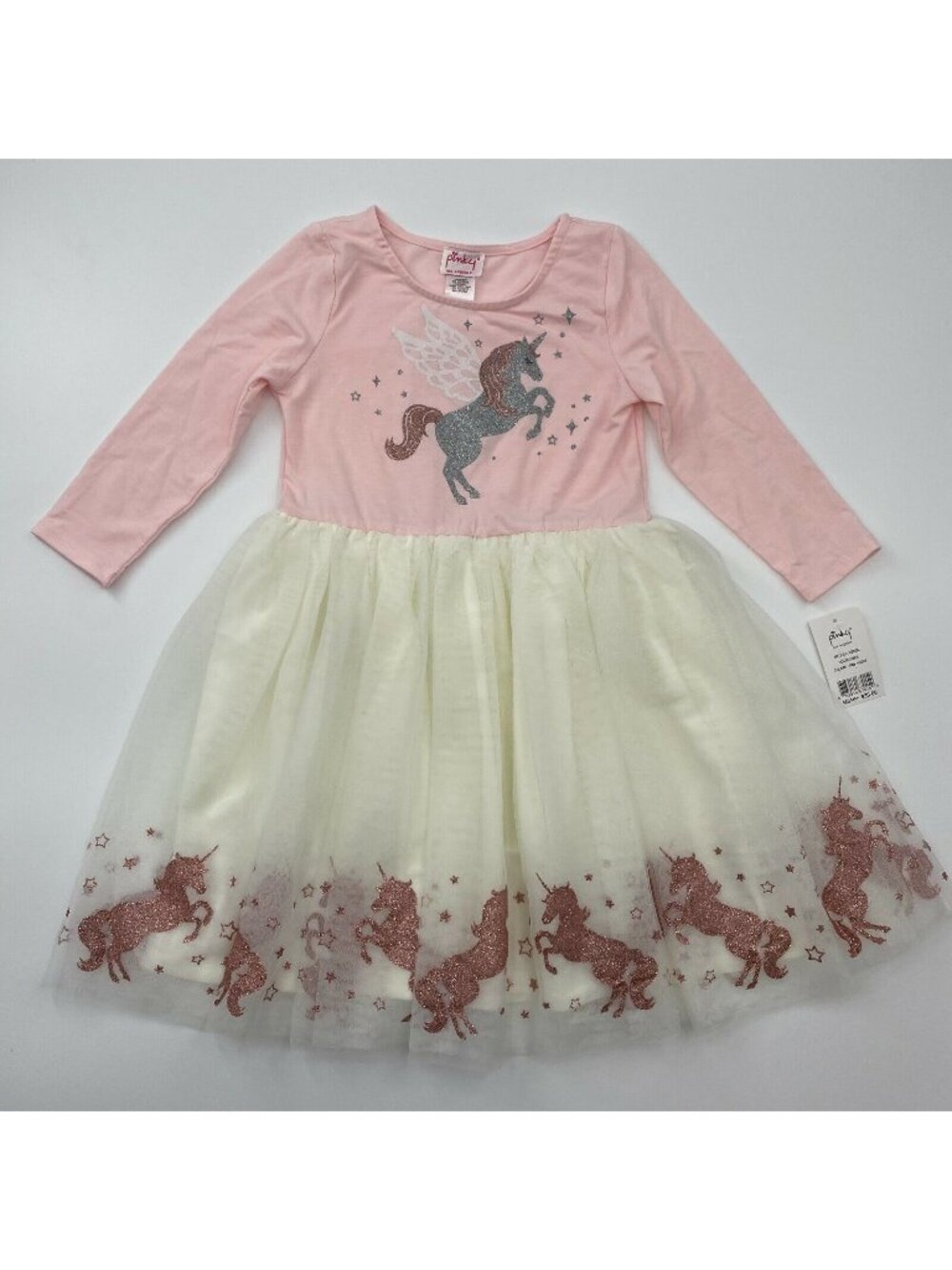 Pinky Boutique Girl's Unicorn Tutu Dress Pink/Ivory 10 NWT Birthday/School/Gift
